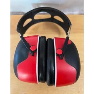 3M Red and Black Ear Muffs Noise Reduction Hearing Protection